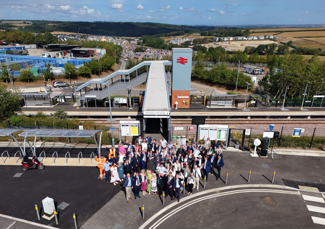 Celebrations as Okehampton Interchange station opened this morning