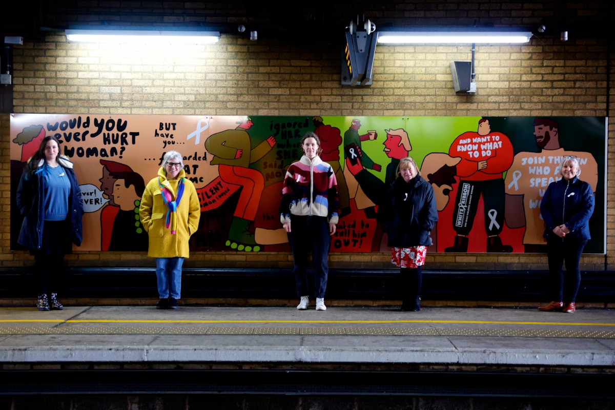 White Ribbon Mural Birmingham International 2
