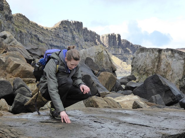 Dr Elsa Panciroli on Skye Trotternish ©Elsa Panciroli: Dr Elsa Panciroli on Skye Trotternish ©Elsa Panciroli