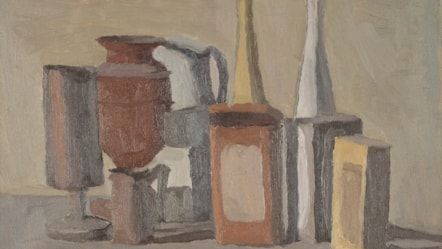 Still Life with Bottles, Giorgio Morandi © DACS 2025 Amgueddfa Cymru - Museum Wales