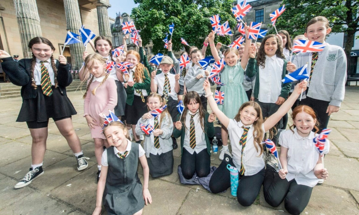 Greenwards Primary School choir sang at the VE Day 80 service at St Giles.

Image: Jason Hedges/DC Thomson