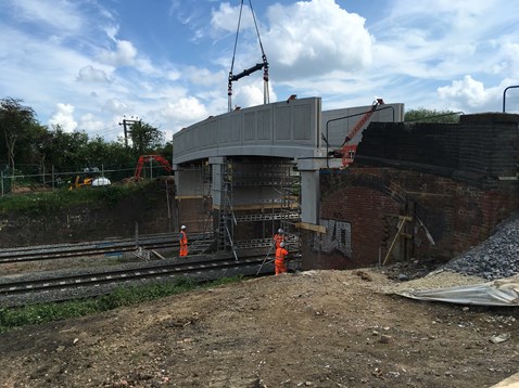 Network Rail engineers carry out upgrades to Bush bridge