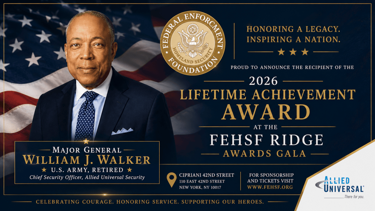 FEHSF Ridge Gala Award Gen. William Walker