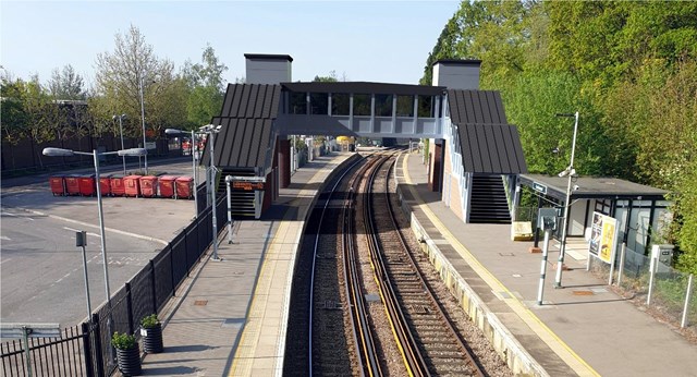 Crowborough and East Grinstead stations both benefit from step-free access for the first time, thanks to over £9m invested to improve accessibility: East Grinstead station - CGI of footbridge