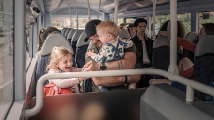 Passengers on a bus