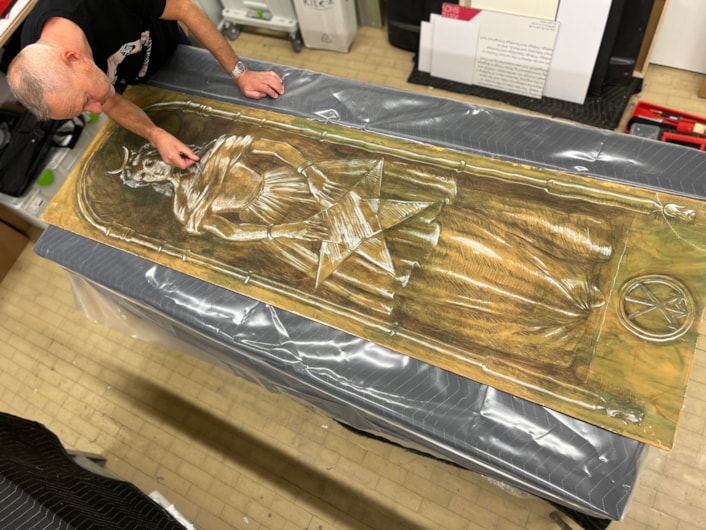 Goddess of Night: The romantic tribute Goddess of Night, by artist Quentin Bell is part of a new exhibition exploring different portrayals of women over the past 400 years, after it was the subject of a careful restoration project by specialist paper conservator James Caverhill.