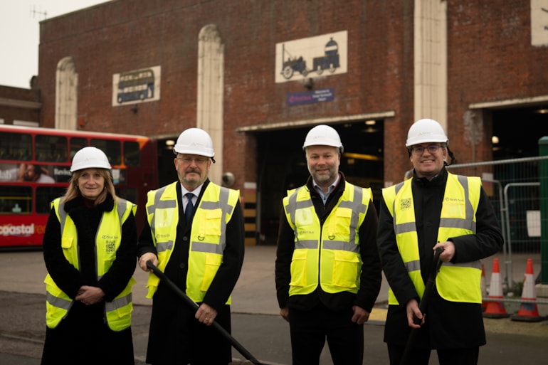 Works begin at First Bus’ Great Yarmouth bus depot as Norfolk’s electric bus programme expands