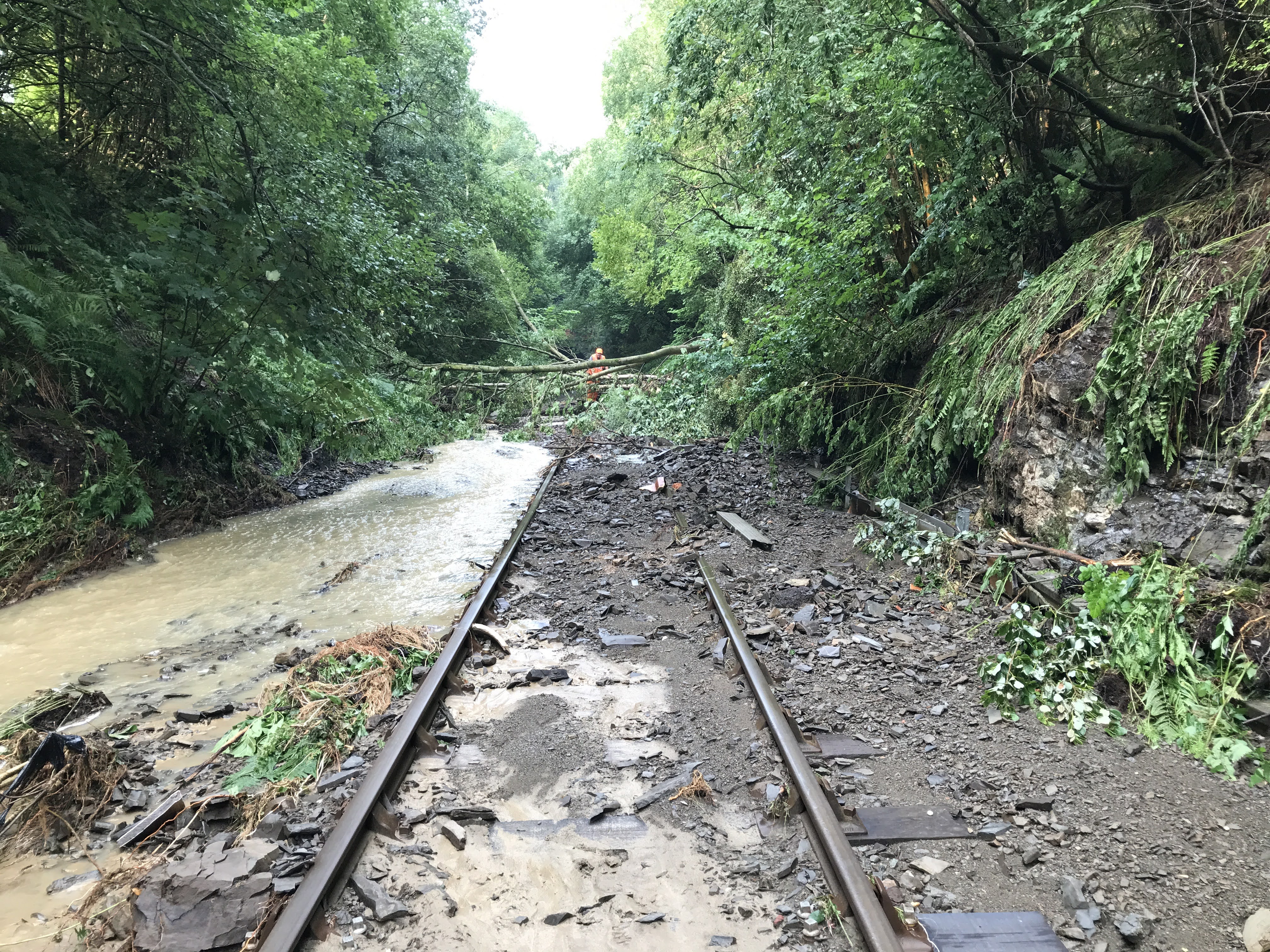 Heart of Wales line closed as extreme weather floods railway and