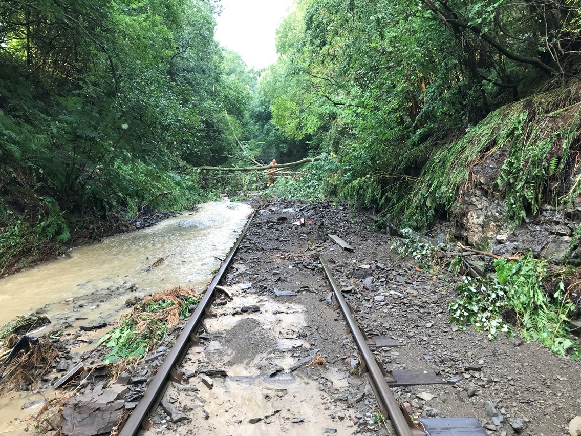 Heart of Wales line closed as extreme weather floods railway and causes significant damage: Debris was left across the track