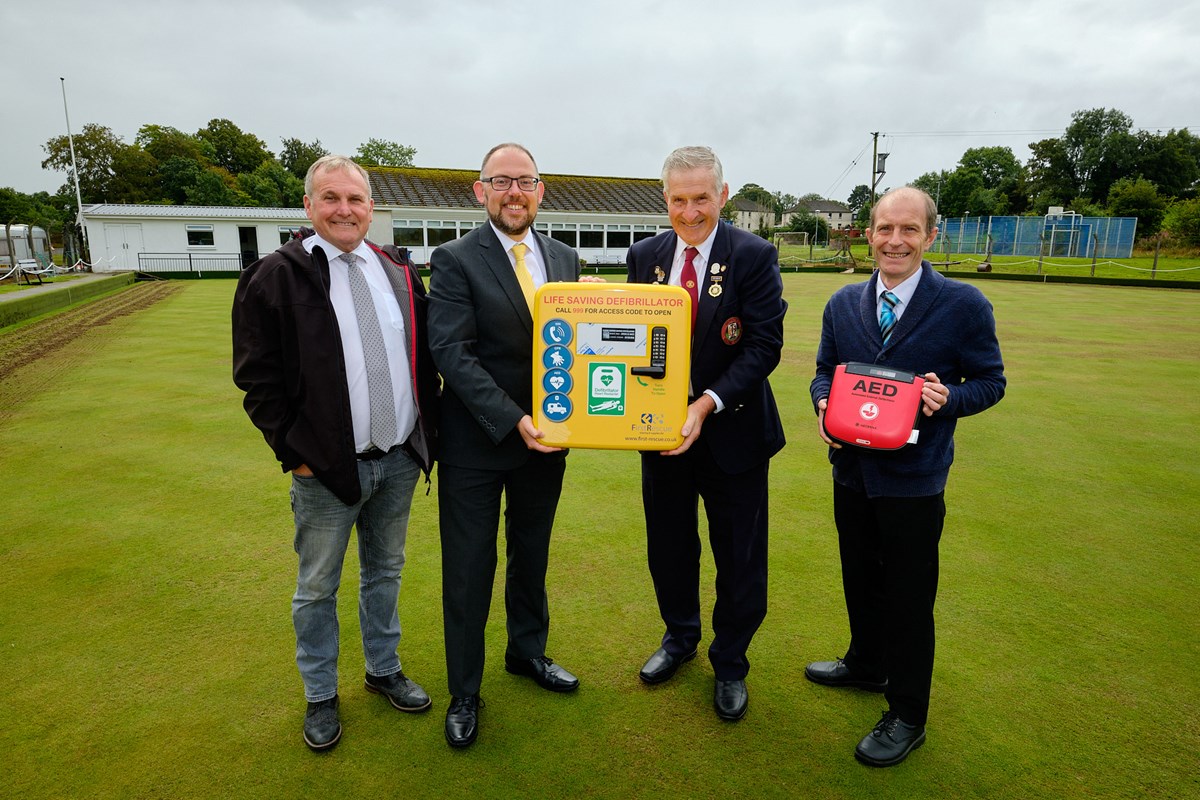 Cllr McMahon, Cllr Ingram, President Logan Montgomerie and Cllr Watts