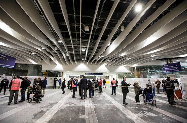 The final test for the new Birmingham New Street: New concourse trial at Birmingham New Street