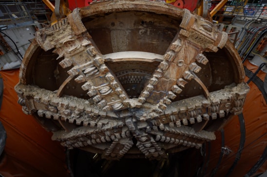TBM Emily lifted at Green Park Way ventilation shaft July 2025