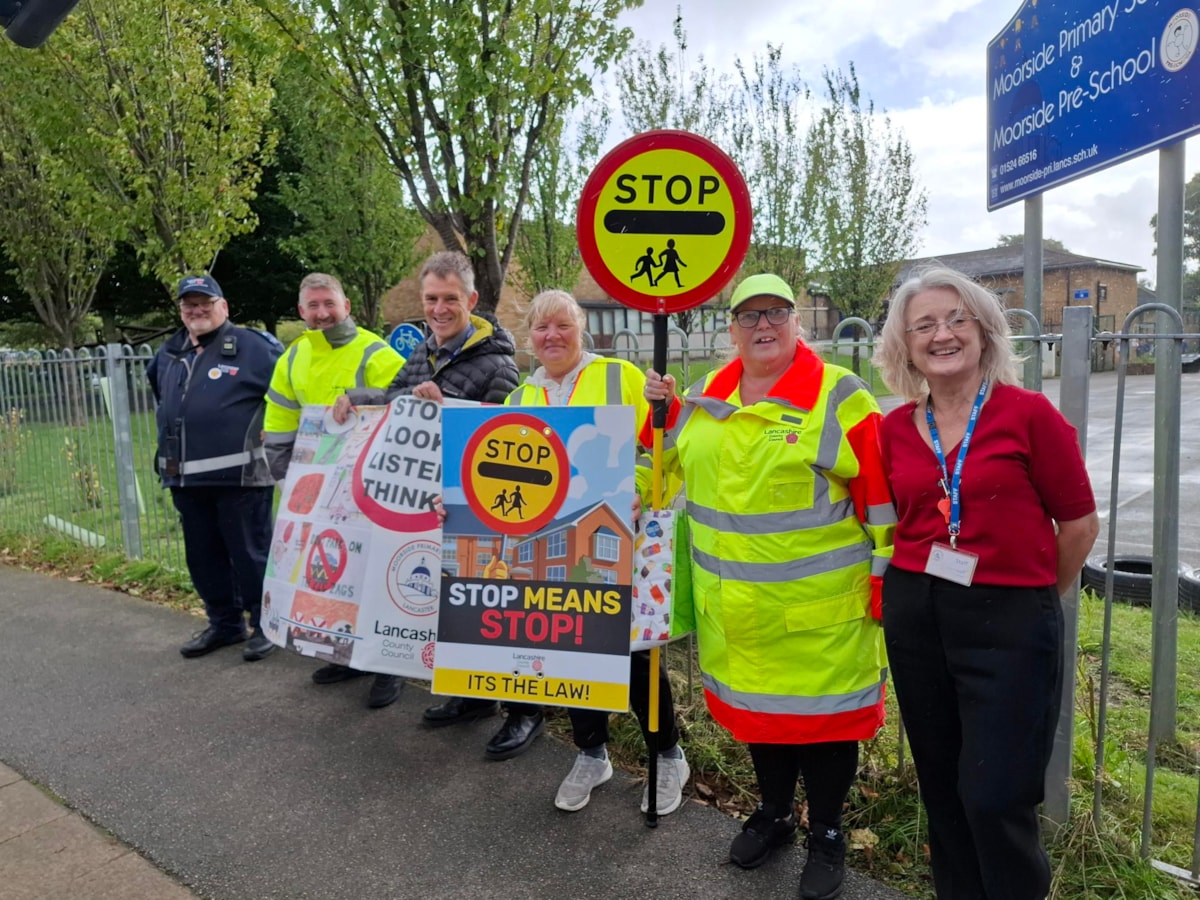 The Stop Means Stop team at Moorside school in Lancaster