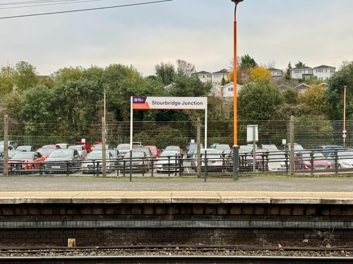 Stourbridge Junction station sign