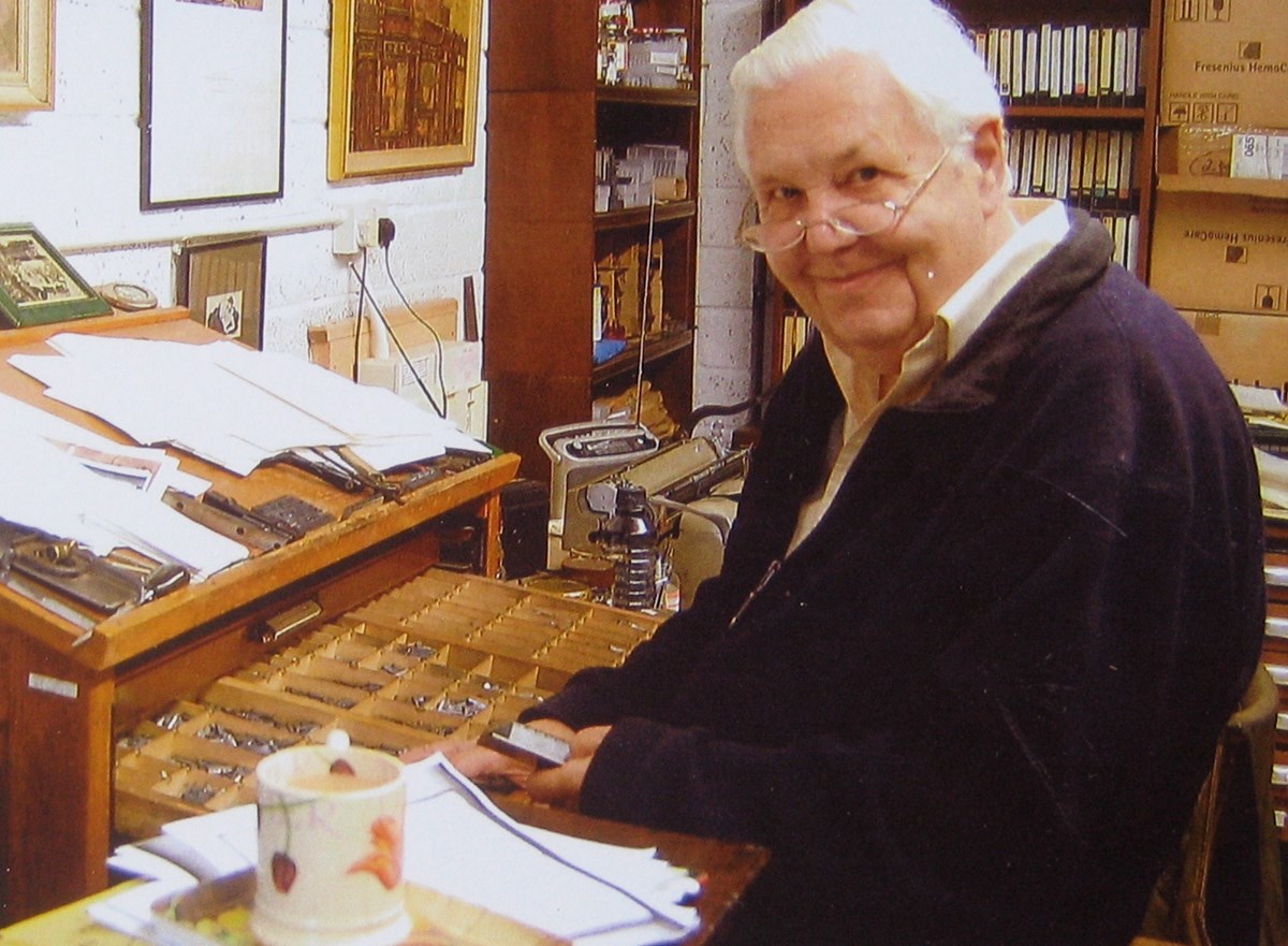 Alan Anderson - founder and sole operator of Tragara Press, Scotland's leading private press of the 20th century