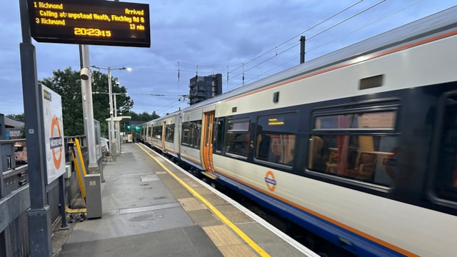 Mildmay line on the train to Richmond