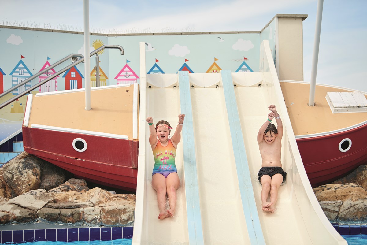 Outdoor Pool Slide at Presthaven