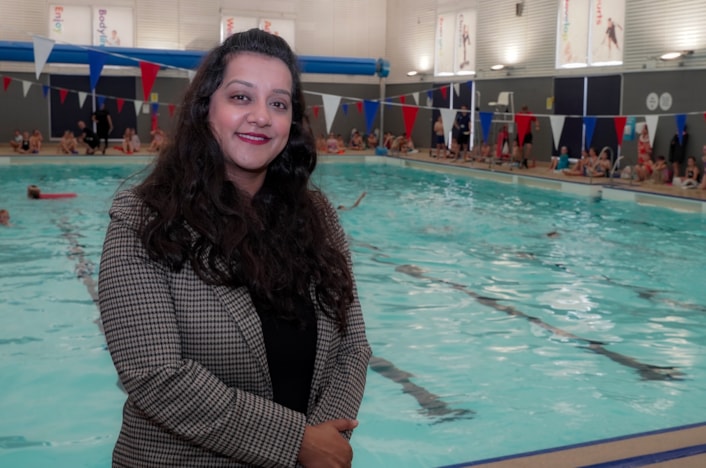 Rothwell 6: Councillor Salma Arif, Leeds City Council’s executive member for adult social care, active lifestyles and culture, at Rothwell Leisure Centre.