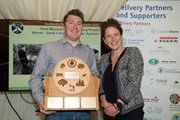 Pic 3 - Rural Affairs Secretary Mairi Gougeon presents the Scottish Woodlands Ltd. Trophy for Young People to David Carruth of Brodoclea © Julie Broadfoot -2: Pic 3 - Rural Affairs Secretary Mairi Gougeon presents the Scottish Woodlands Ltd. Trophy for Young People to David Carruth of Brodoclea © Julie Broadfoot -2