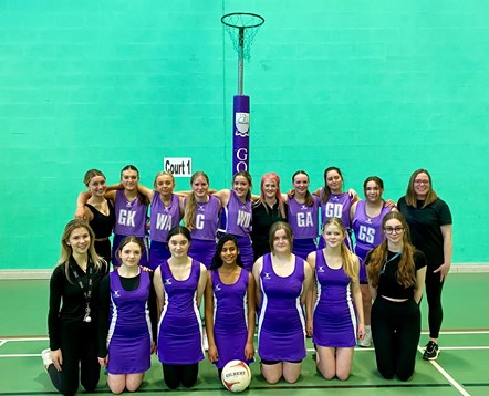 The Forres Academy junior netball team in their new kit.