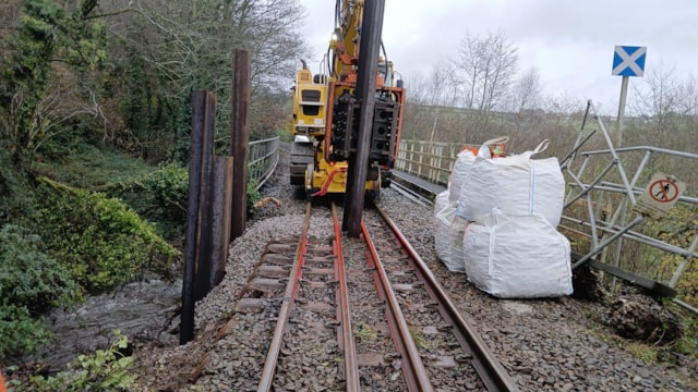 Newquay branch line reopens after emergency repairs: Repairs on the Newquay line