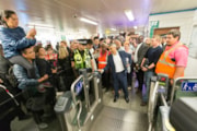 TfL Image - Mayor Travelling on first Night tube: TfL Image - Mayor Travelling on first Night tube