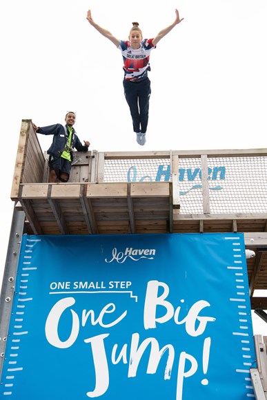Bryony Page on The Jump at Caister-on-Sea
