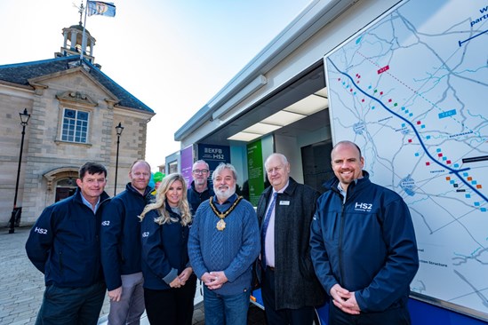 HS2 takes to the road with new mobile information centre for Bucks, Oxon, Northants & Warks: EKFB Mobile Visitor Centre launch, Brackley