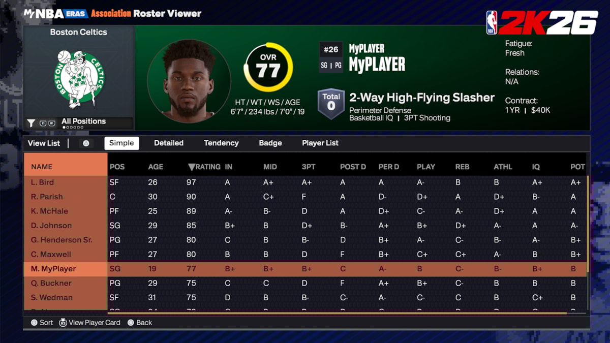 NBA 2K26 MyNBA Eras