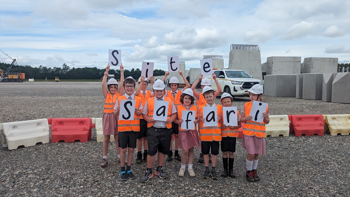 Chipping Warden Primary Academy pupils join an exclusive site safari to see HS2 being built