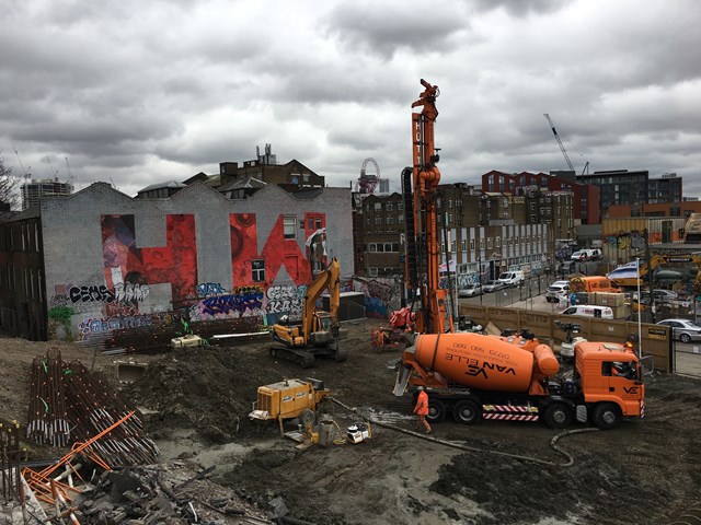 New photos: Hackney Wick station works well underway: Hackney Wick station development