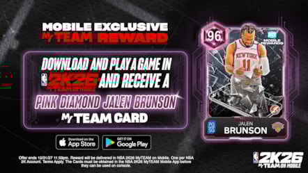 NBA 2K26 Season 3 Pink Diamond Jalen Brunson