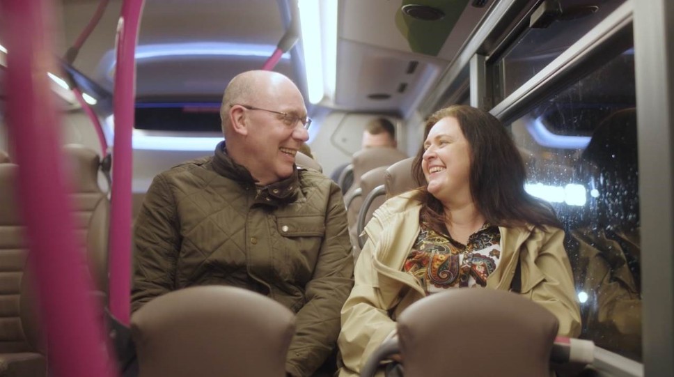 John and Lynne Connelly fell in love on the No.57 bus