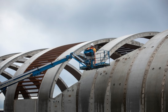 Test installation of the first mesh panels at the bat mitigation structure Nov 2025