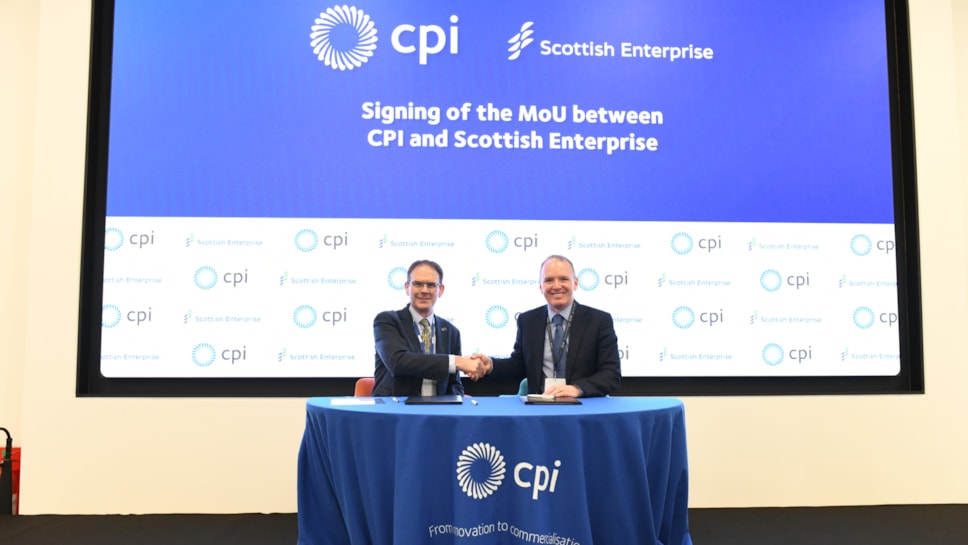 Frank Millar, CEO at CPI with Adrian Gillespie CEO of SE