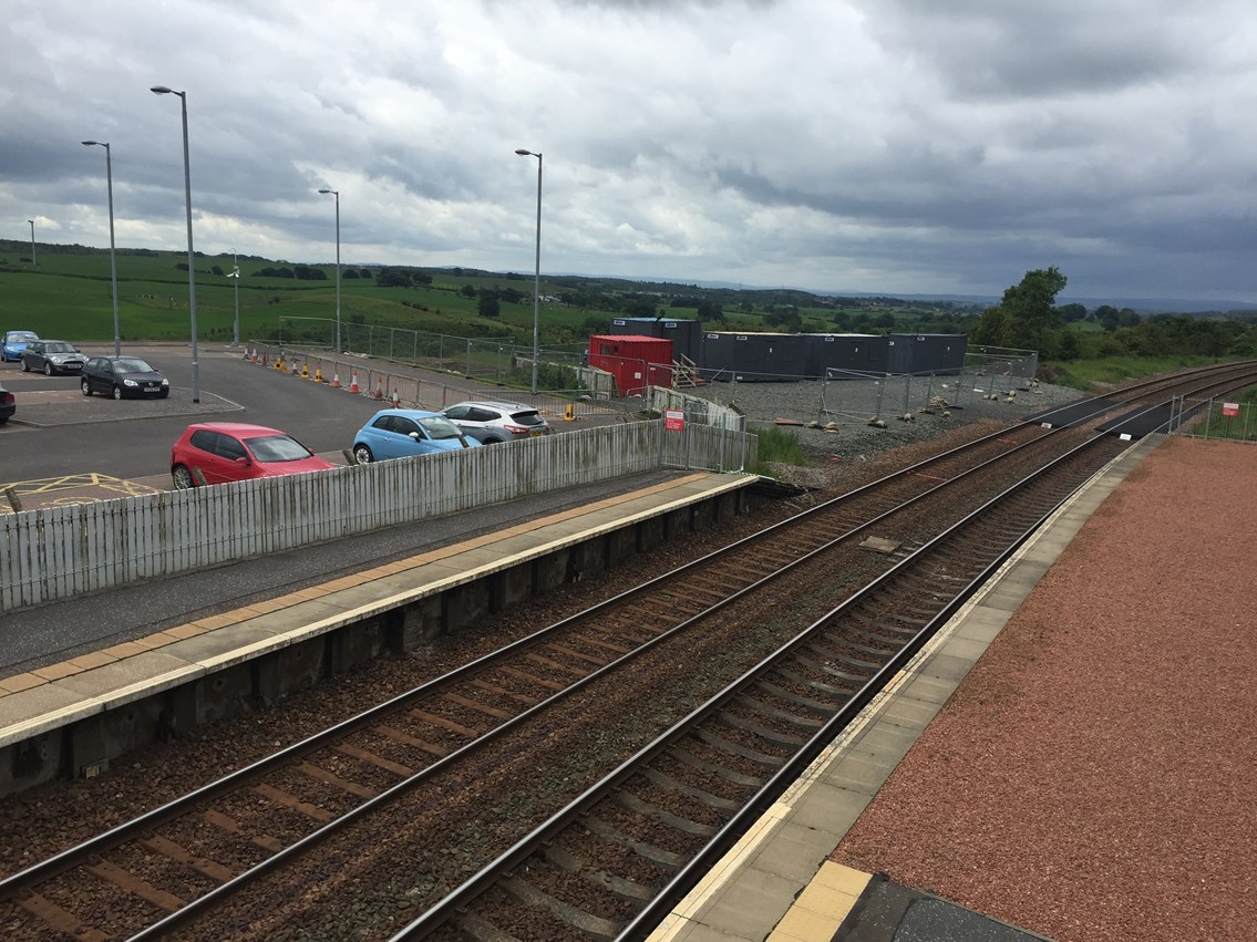 Platforms at Shotts station: Platforms at Shotts station will be extended as part of wider work to electrify the line