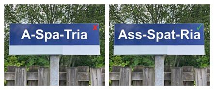 Image shows Aspatria station sign mock-up