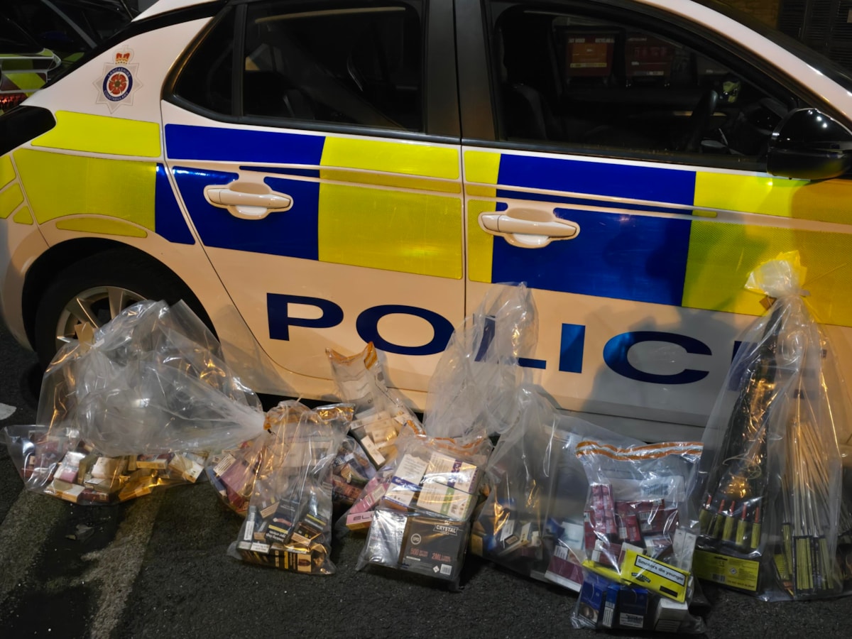 Illicit fireworks, prescription medication and tobacco were seized in a joint crackdown with the police in Accrington town centre