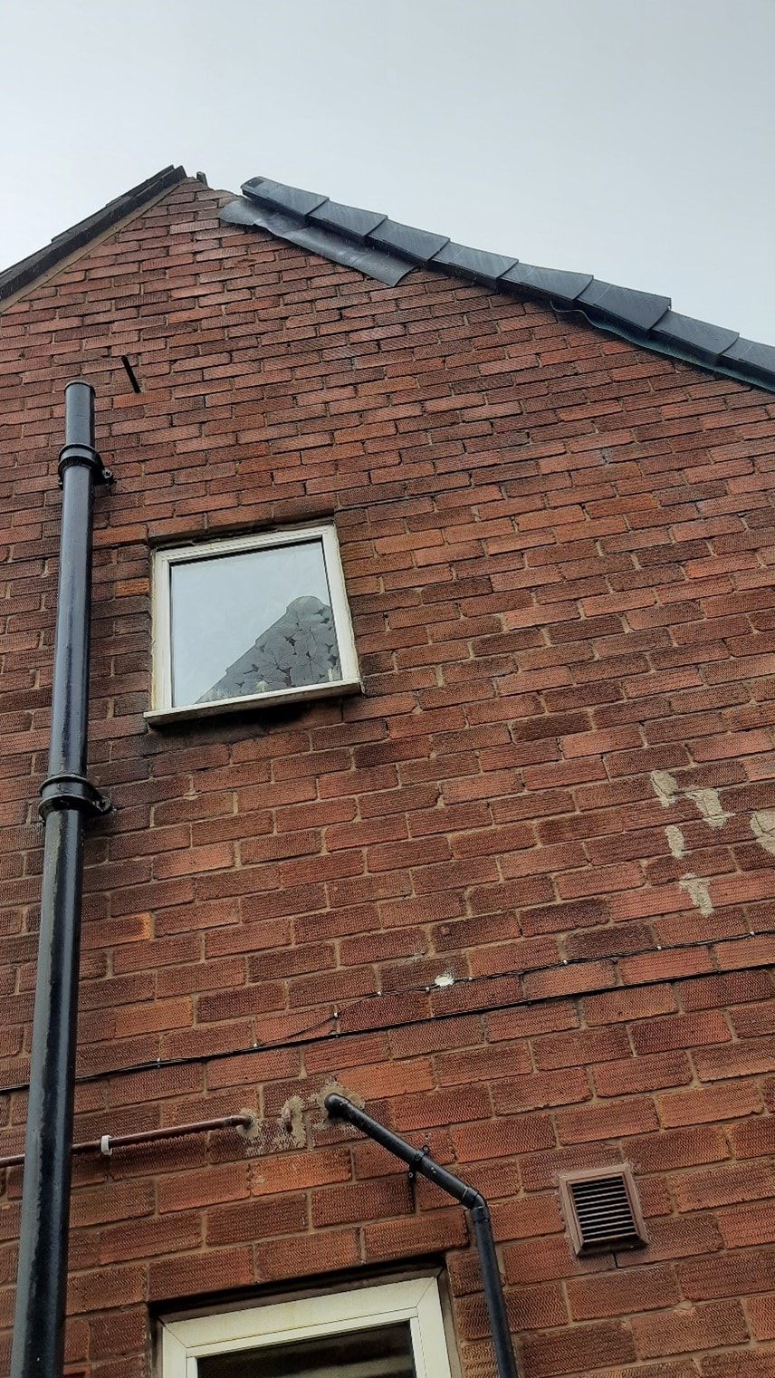 How the roof was left at the Bamber Bridge property