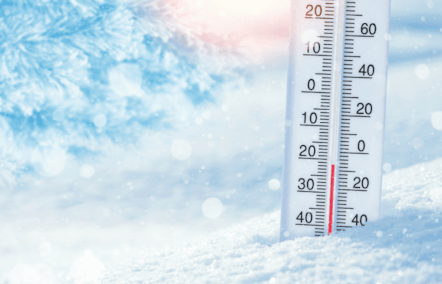 Thermometer in snow