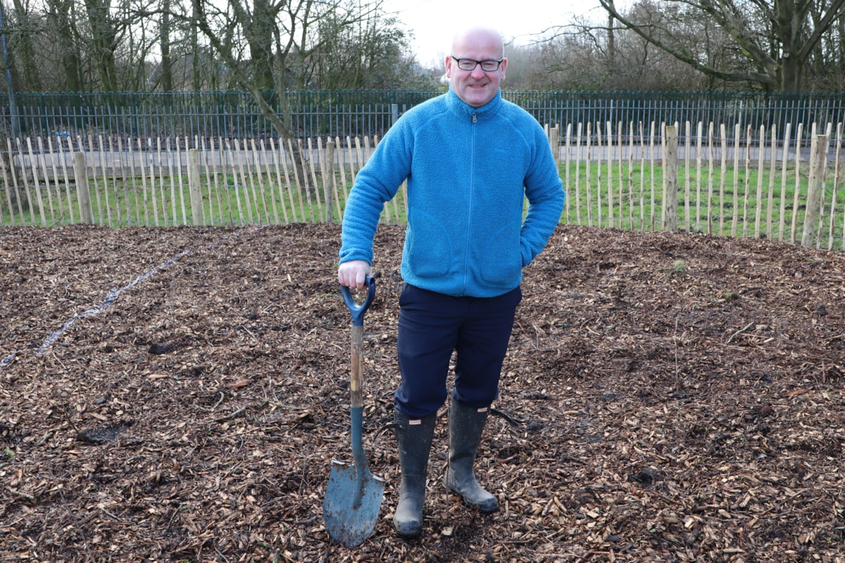 Cllr Shaun Turner is ready to plant trees