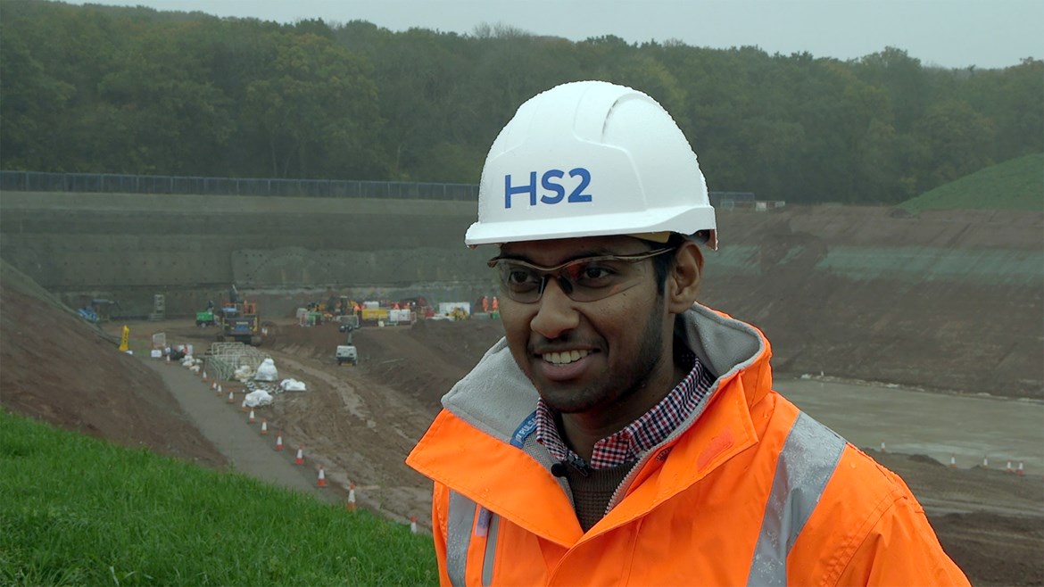 HS2 launches recruitment campaign to mark National Apprenticeship Week: Shehan is studying for a degree apprenticeship in Civil Engineering