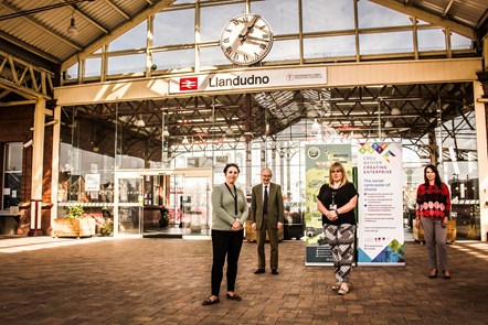 Llandudno station with Creating Enterprise