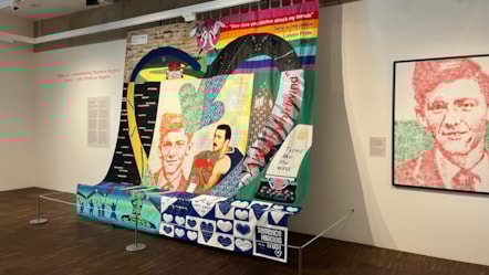 Terry Higgins quilt display