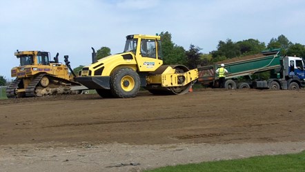 Work starts of earth amphitheatre in Elgin park.