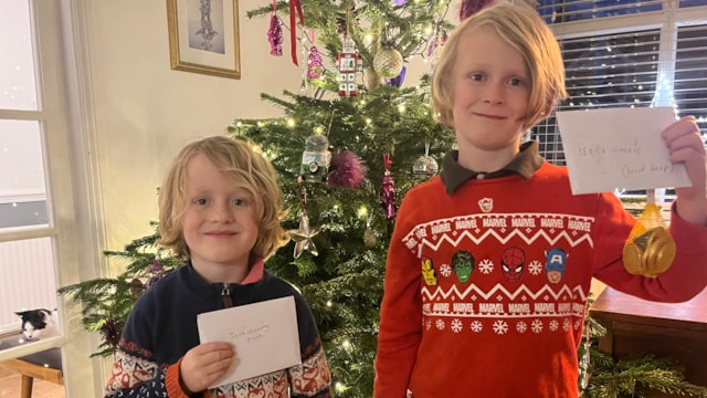 Christmas cheers! Boys send Christmas present to railway maintenance train driver: Edward and Barney-2