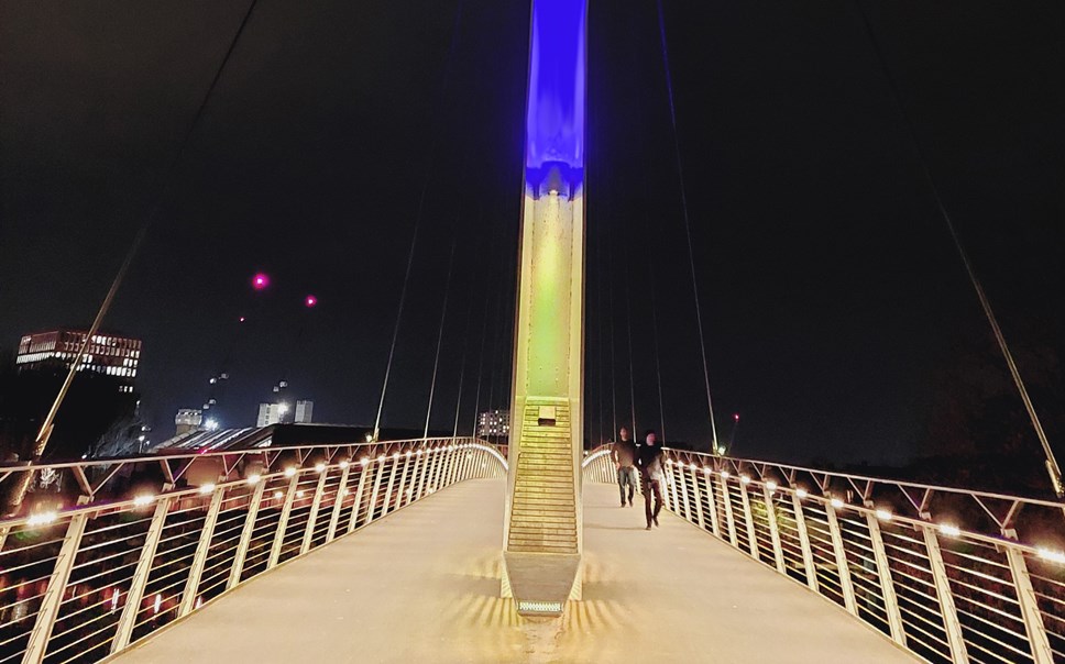 Christchurch Bridge Ukraine Colours close up crop