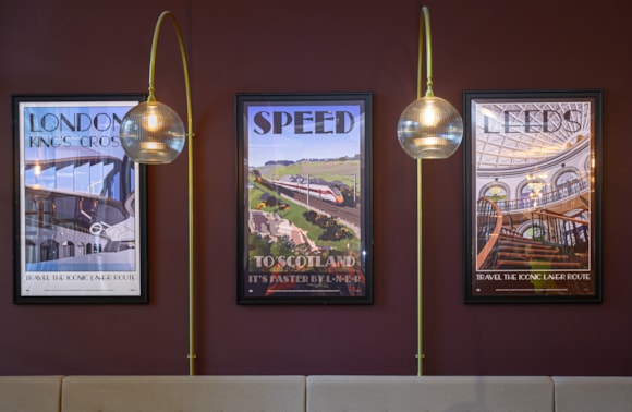 New artwork in the First Class Lounge at King's Cross, LNER