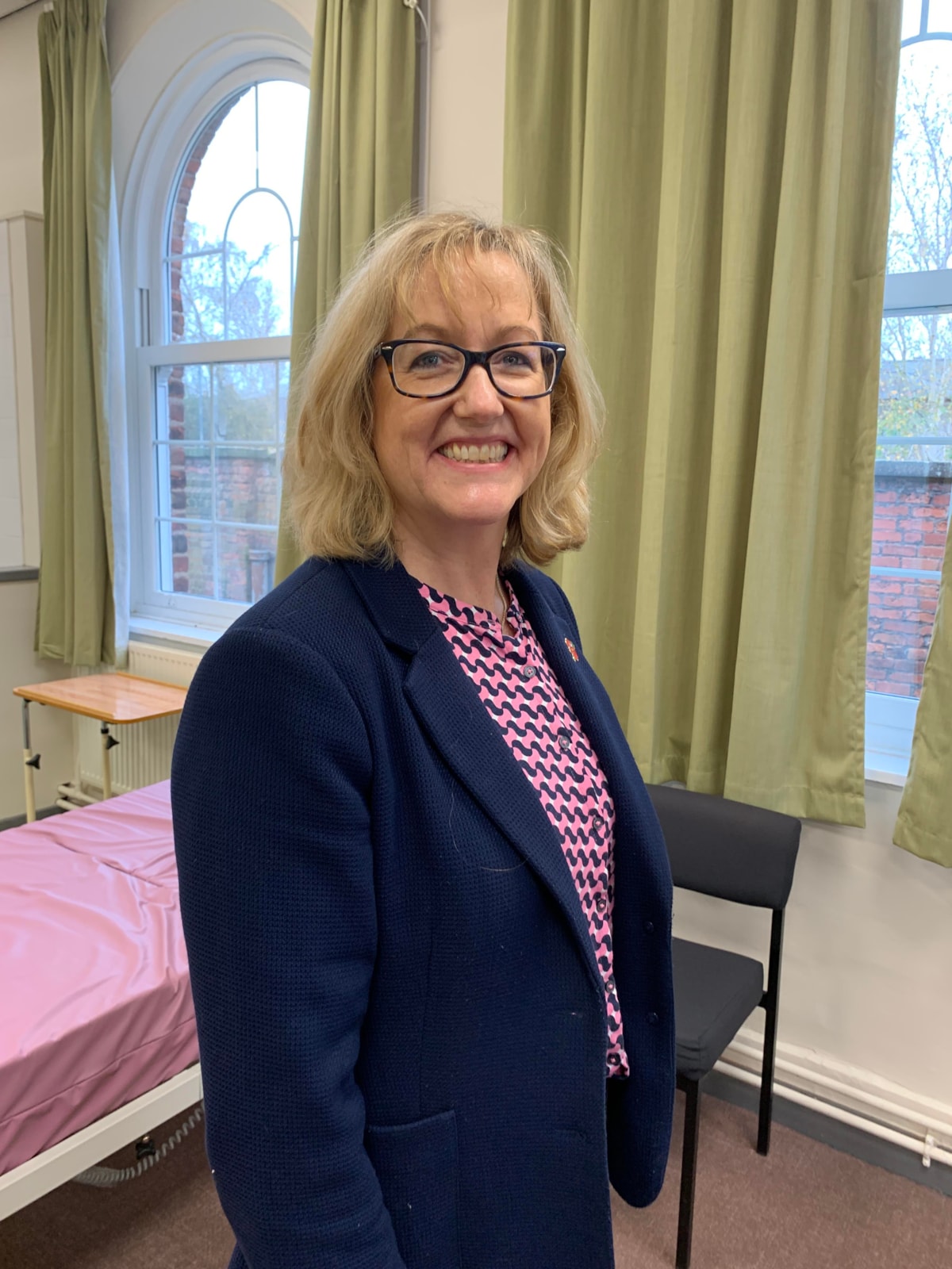 Susie Wilson, Professional Lead for Occupational Therapy at University of Cumbria pictured in the university's clinical skills area for OT staff and students