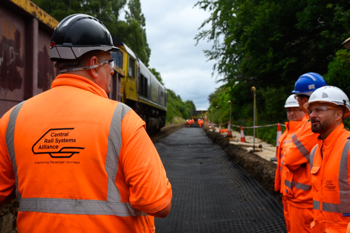 CRSA teams being briefed during Parbold track upgrades July 2026